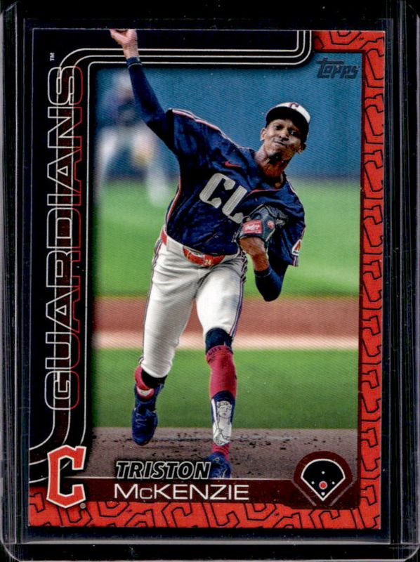 Triston McKenzie 2025 Topps #645 Team Color RAW