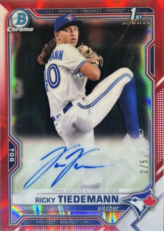 2021 Bowman Draft #CDA-RTI Chrome DP Auto - Red Lava Refractor /5 (1st)