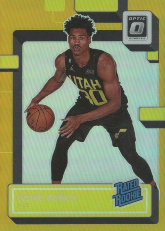 Ochai Agbaji 2022 Optic #205 Gold /10 Rookie RAW