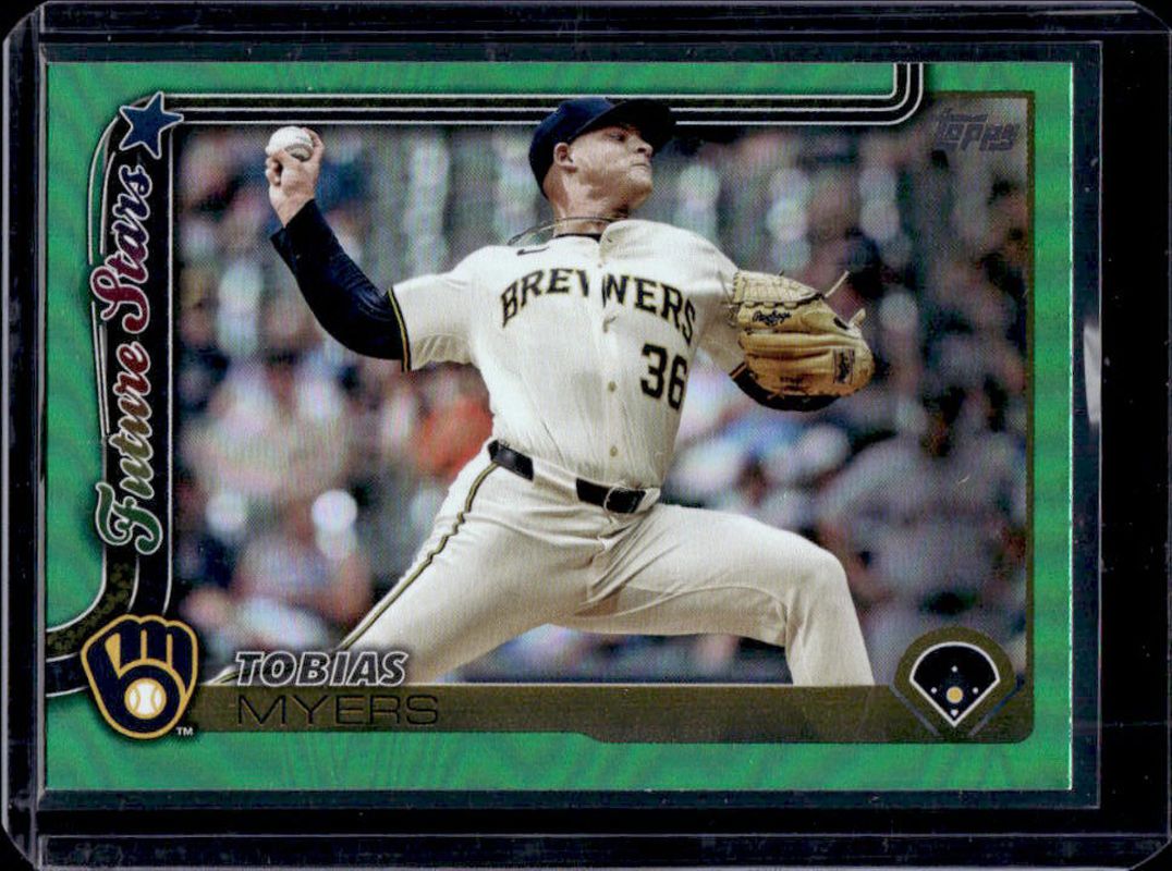 Tobias Myers 2025 Topps #636 Green Holo Foil /99 RAW