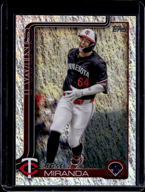 Jose Miranda 2025 Topps #310 Silver Crackle Foilboard RAW
