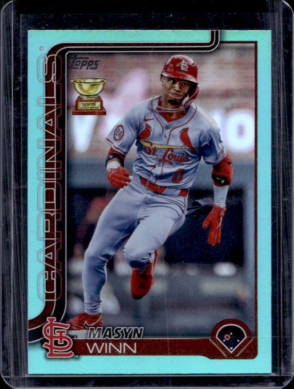 Masyn Winn 2025 Topps #22 Aqua Rainbow Foilboard RAW