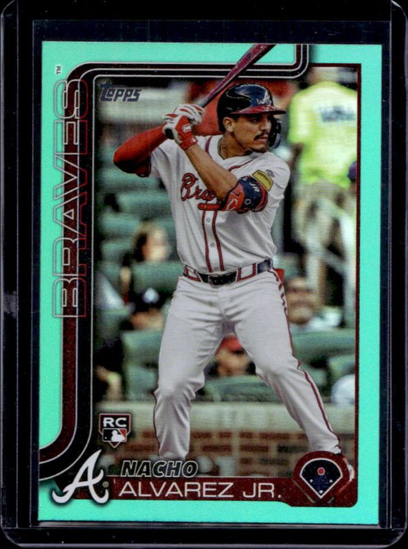 Nacho Alvarez Jr. 2025 Topps #223 Aqua Rainbow Foilboard Rookie RAW