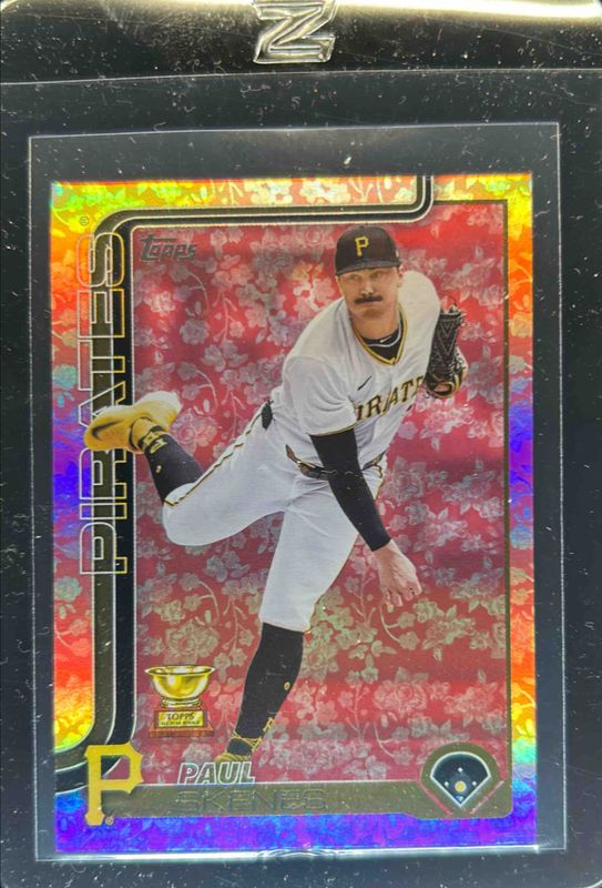 Paul Skenes 2025 Topps #98 Holiday Flowers /50 RAW