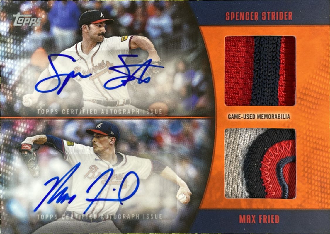 2025 Topps #MLMDA-SFR Major League Material Dual Autographs - Orange /25