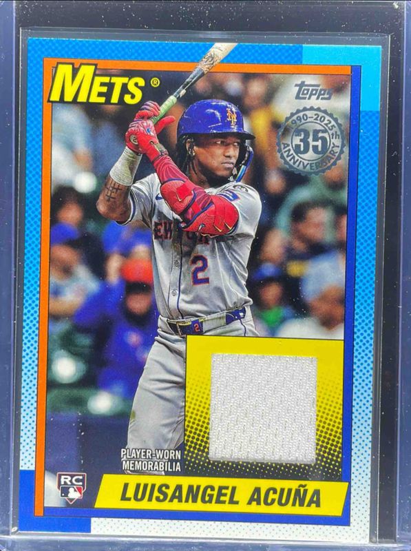 Luisangel Acuna 2025 Topps #90R2-LA 1990 Baseball Relics (Series Two) Rookie RAW