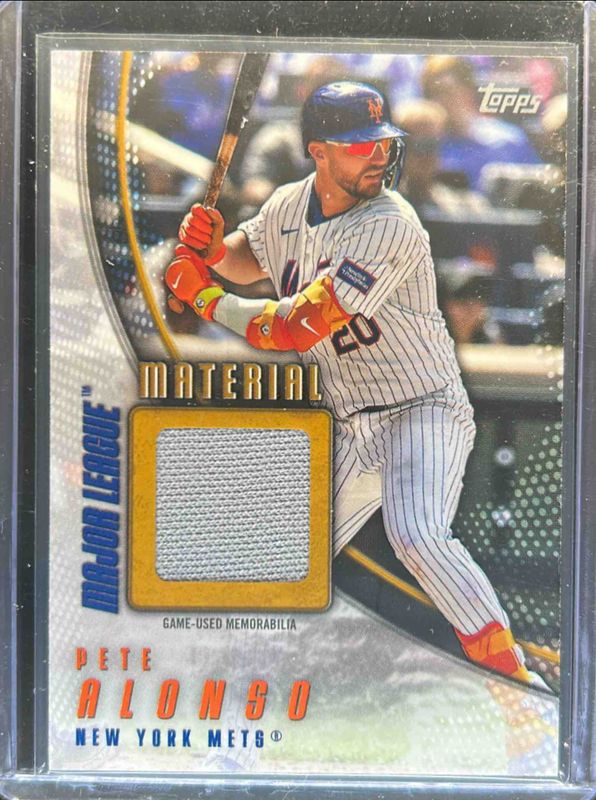 Pete Alonso 2025 Topps #MLM2-PA Major League Material Relics (Series 2) - Gold /50 RAW
