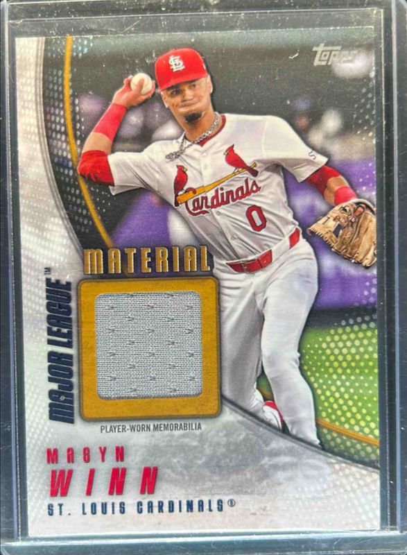Masyn Winn 2025 Topps #MLM2-MW Major League Material Relics (Series 2) - Gold /50 RAW