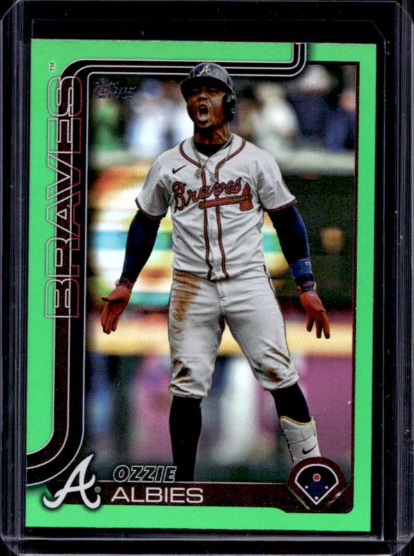 Ozzie Albies 2025 Topps #364 Green Rainbow /99 Price Guide