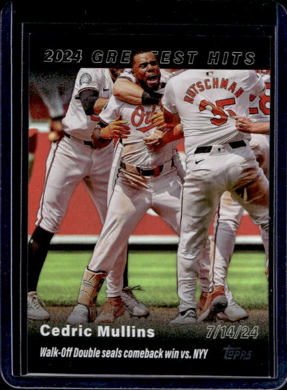 Cedric Mullins 2025 Topps #GH-20 2024's Greatest Hits - Black Foil /10 RAW