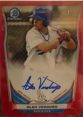 2014 Bowman Draft #BCA-AV Chrome DP Auto - Red Refractor /5 (1st)