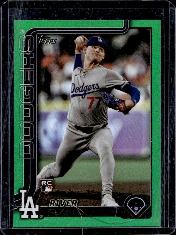 River Ryan 2025 Topps #273 Green Rainbow /99 Rookie RAW