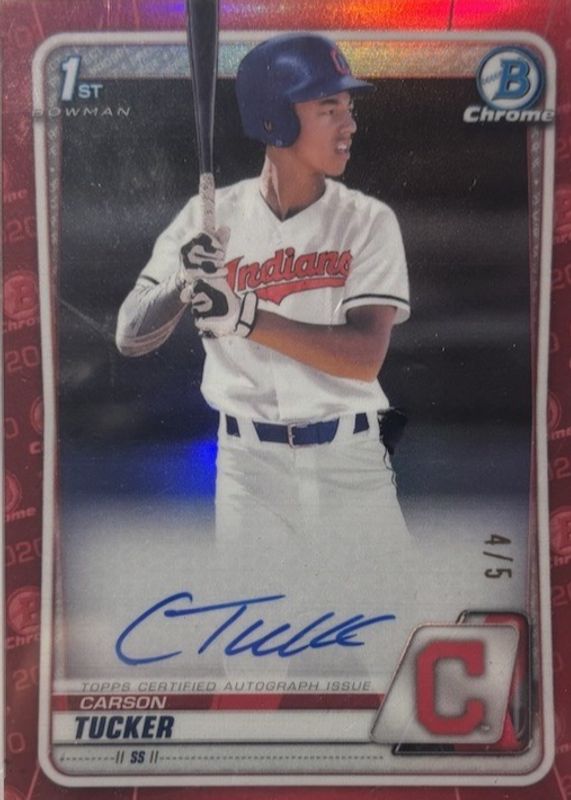 2020 Bowman Draft #CDA-CT Chrome DP Auto - Red Refractor /5 (1st)