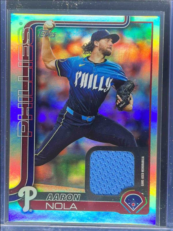 Aaron Nola 2025 Topps #454 Real One Relics (Series 2) RAW