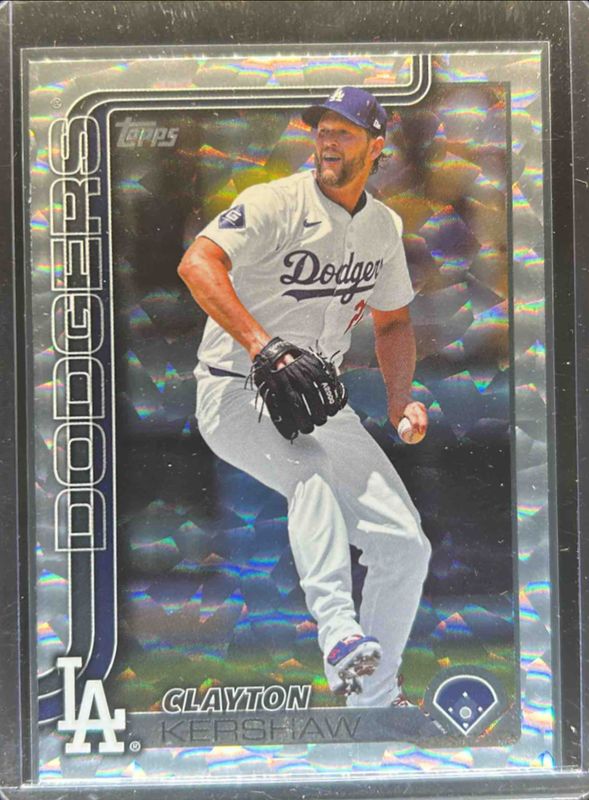 Clayton Kershaw 2025 Topps #146 Silver Crackle Foilboard RAW
