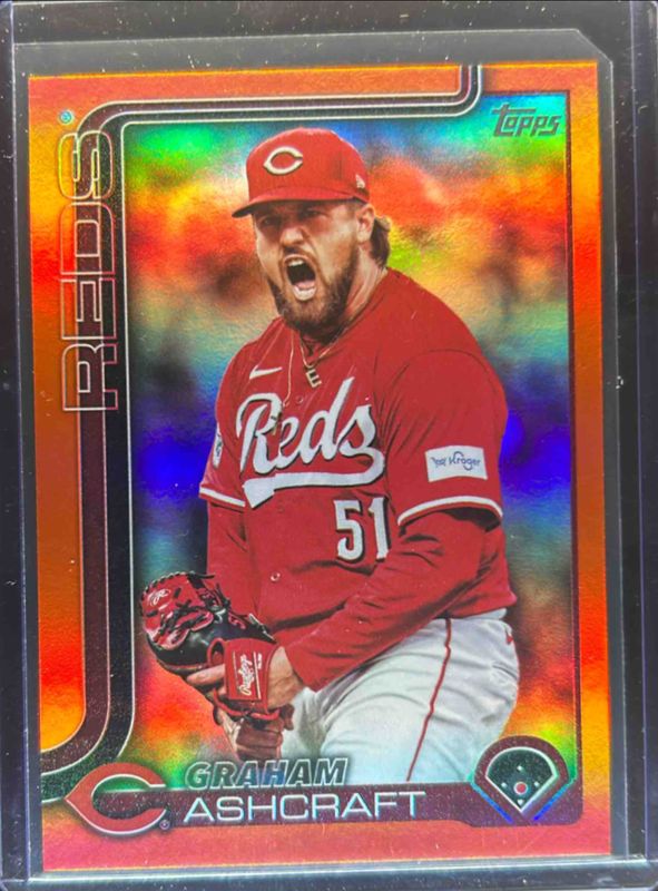 Graham Ashcraft 2025 Topps #626 Orange Holo Foil /25 RAW