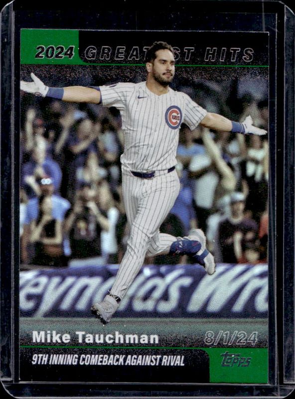 Mike Tauchman 2025 Topps #GH-18 2024's Greatest Hits - Green Foil /99 RAW