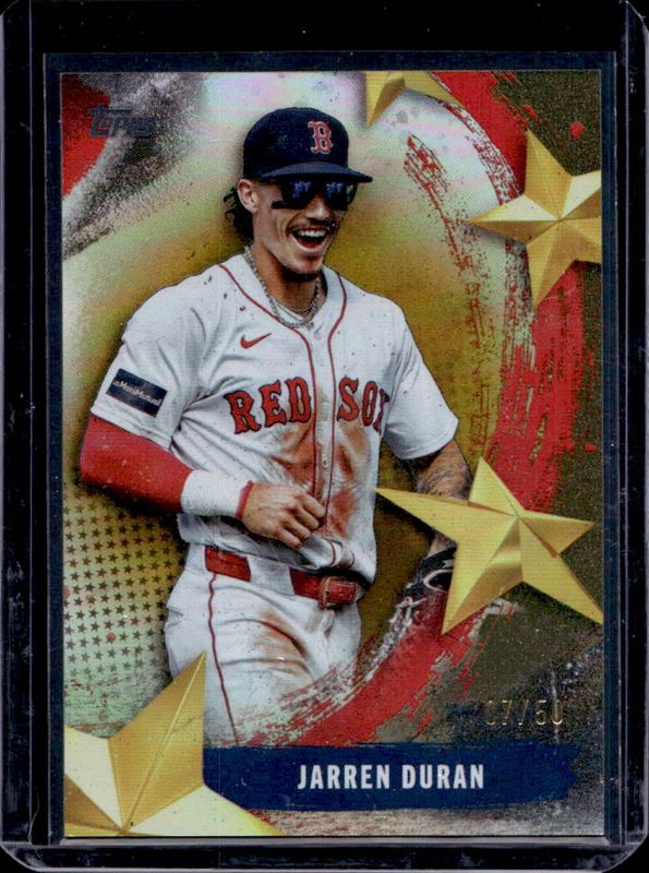 Jarren Duran 2025 Topps #SMLB-36 Stars of MLB - Gold Foilboard /50 RAW