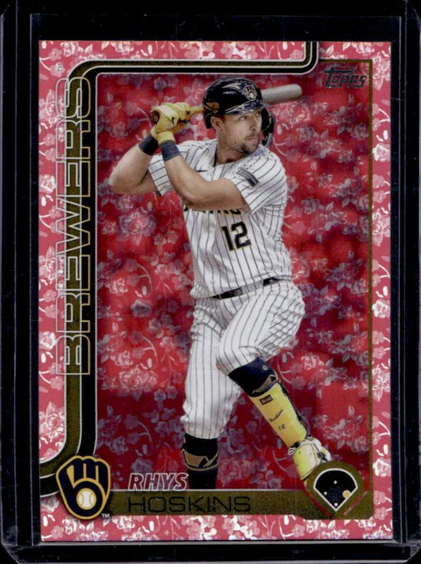Rhys Hoskins 2025 Topps #93 Holiday Flowers /50 RAW