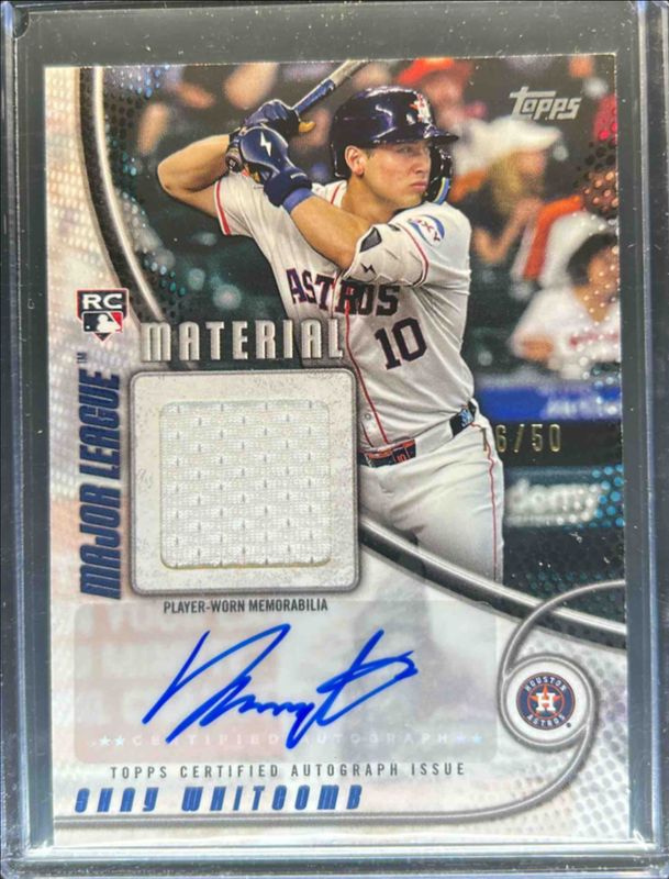 Shay Whitcomb 2025 Topps #MLMA2-SW Major League Material Autographs (Series Two) /50 Rookie RAW