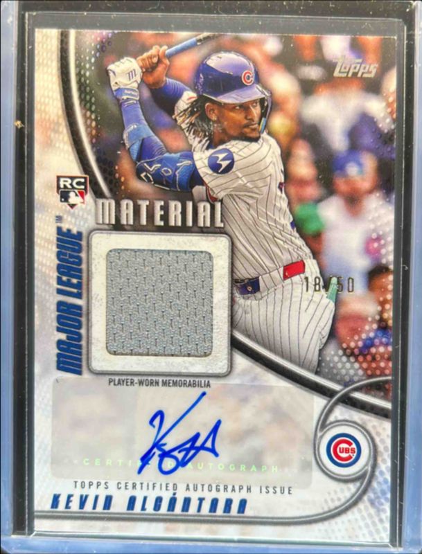 Kevin Alcantara 2025 Topps #MLMA2-KA Major League Material Autographs (Series Two) /50 Rookie RAW