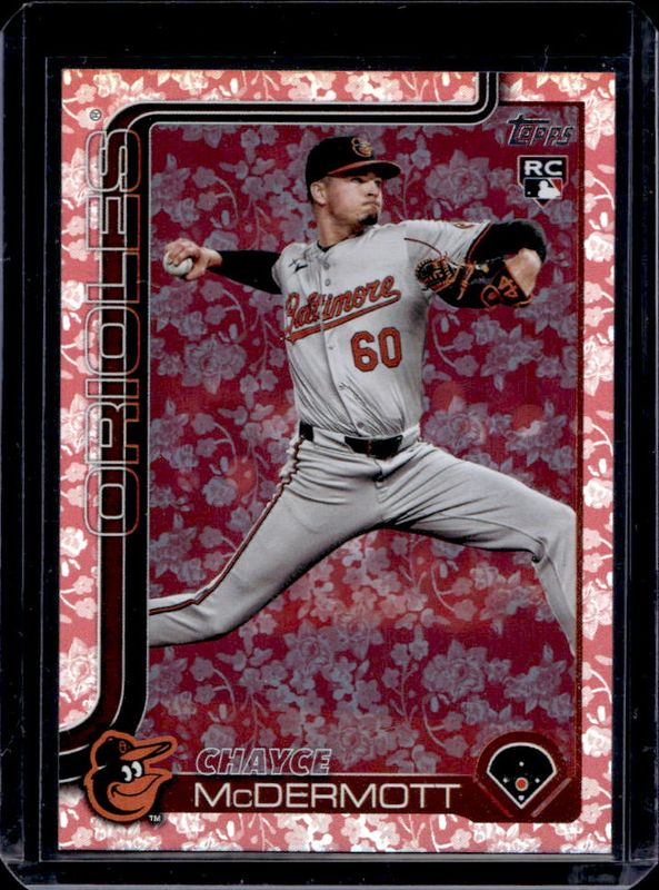Chayce McDermott 2025 Topps #32 Holiday Flowers /50 Rookie RAW