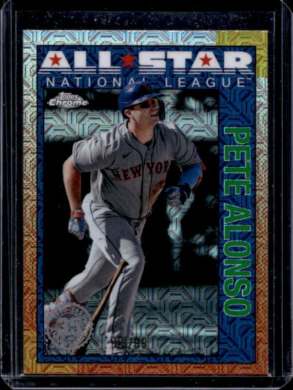 Pete Alonso 2025 Topps #90ASC-15 1990 Chrome Baseball All-Star Silver Pack - Green Refractor /99 RAW