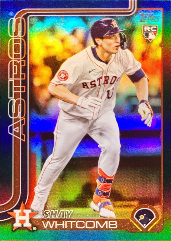 Shay Whitcomb 2025 Topps #87 Black Holo Foil /10 Rookie RAW