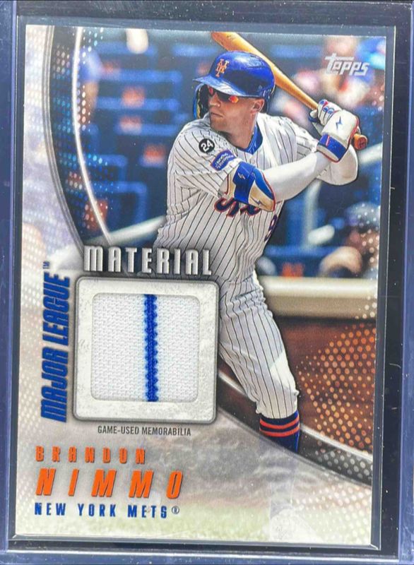 Brandon Nimmo 2025 Topps #MLM2-BN Major League Material Relics (Series 2) RAW
