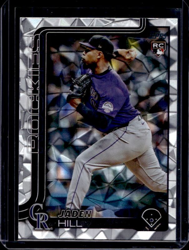 Jaden Hill 2025 Topps #556 Silver Crackle Foilboard Rookie RAW