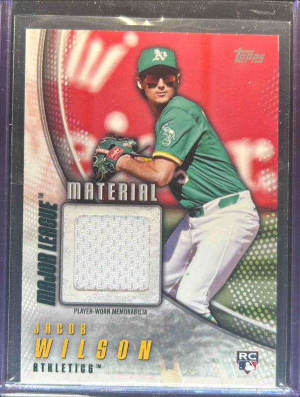 Jacob Wilson 2025 Topps #MLM2-JWI Major League Material Relics (Series 2) Rookie RAW