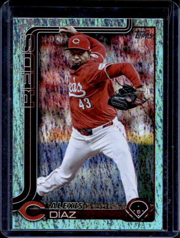 Alexis Diaz 2025 Topps #434 Aqua Holo Foil RAW