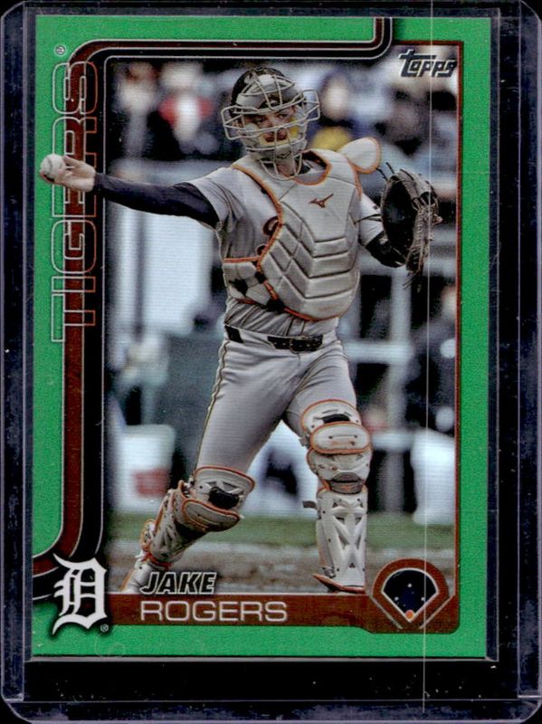 Jake Rogers 2025 Topps #55 Green Rainbow /99 RAW