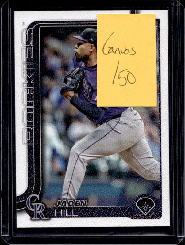 Jaden Hill 2025 Topps #556 Canvas /50 Rookie RAW