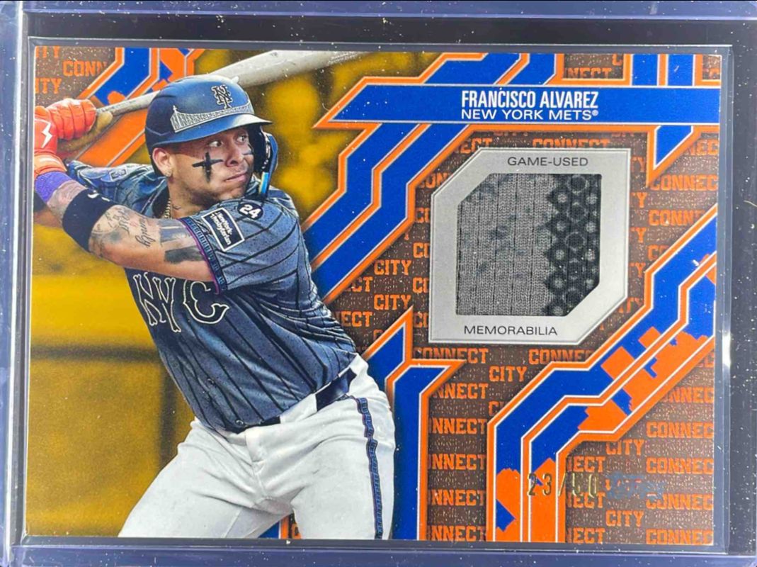 Francisco Alvarez 2025 Topps #CC2-FA City Connect Swatch Relics (Series 2) - Gold /50 RAW