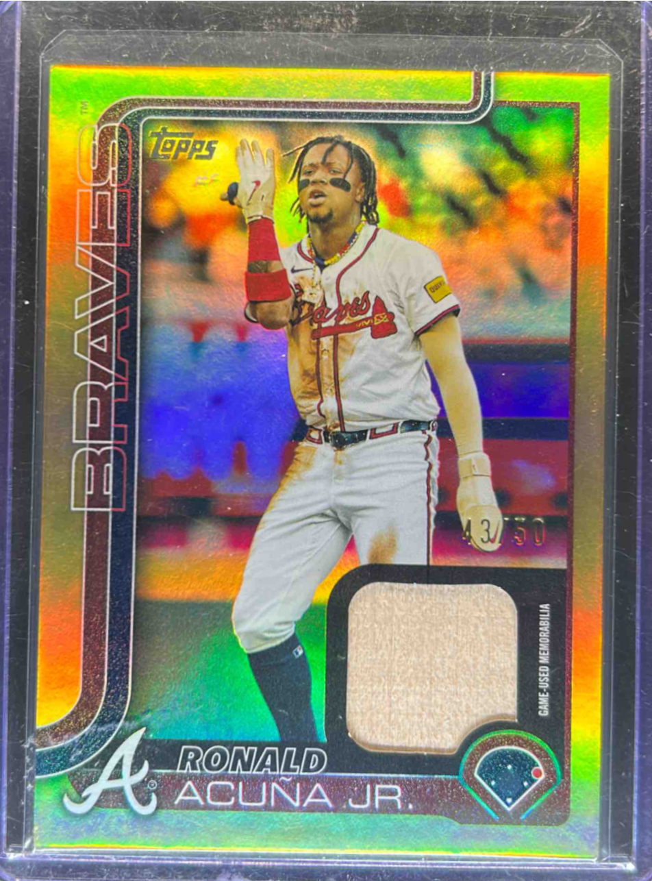 Ronald Acuna Jr. 2025 Topps #207 Real One Relics - Gold Foil /50