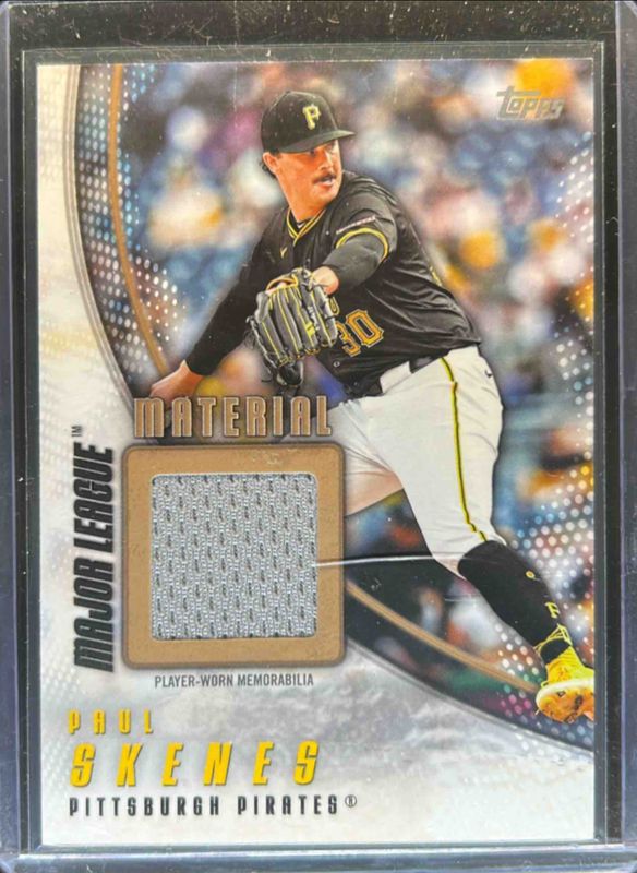 Paul Skenes 2025 Topps #MLM-PS Major League Material Relics - Gold /50 RAW