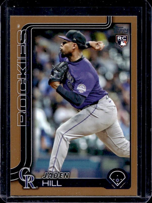 Jaden Hill 2025 Topps #556 Gold /2025 Rookie RAW