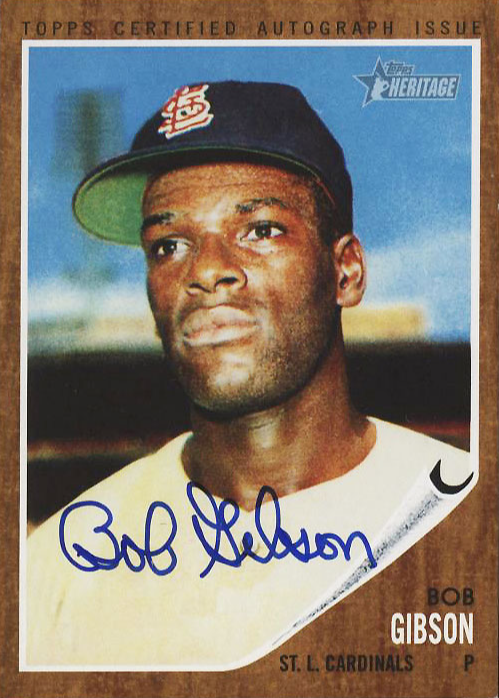 Bob Gibson 2011 Topps Heritage #ROA-BG Real One Autographs