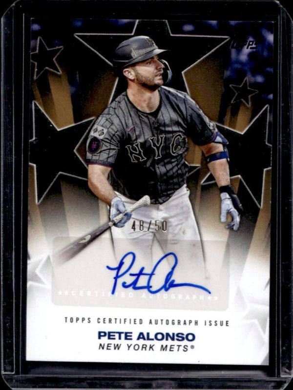 Pete Alonso 2025 Topps #BSA2-PA Baseball Stars Autographs (Series 2) - Gold /50 RAW