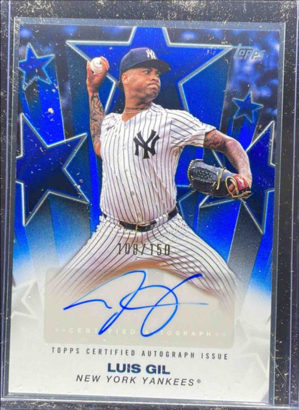 Luis Gil 2025 Topps #BSA2-LG Baseball Stars Autographs (Series 2) - Blue /150 RAW