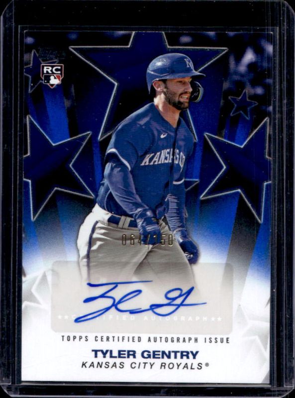 Tyler Gentry 2025 Topps #BSA2-TGE Baseball Stars Autographs (Series 2) - Blue /150 Rookie RAW