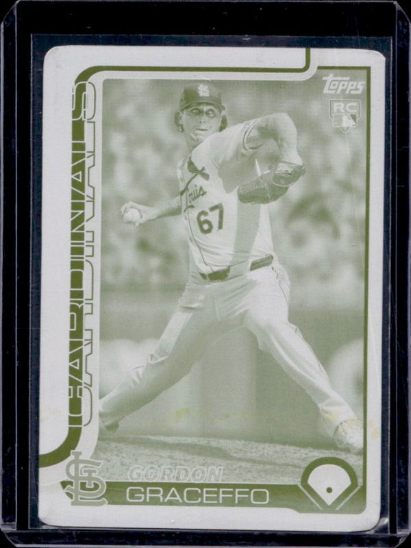 Gordon Graceffo 2025 Topps #610 Printing Plate Yellow /1 Rookie RAW