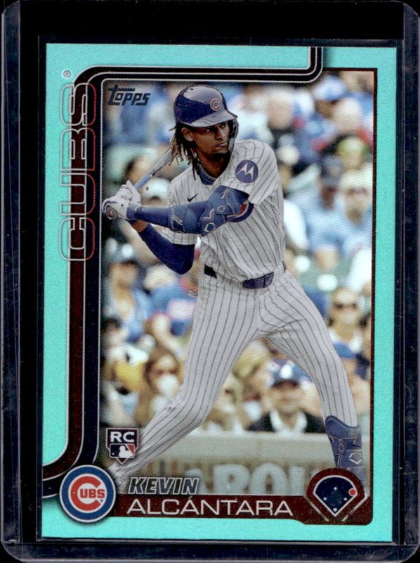 Kevin Alcantara 2025 Topps #578 Aqua Rainbow Foilboard Rookie RAW