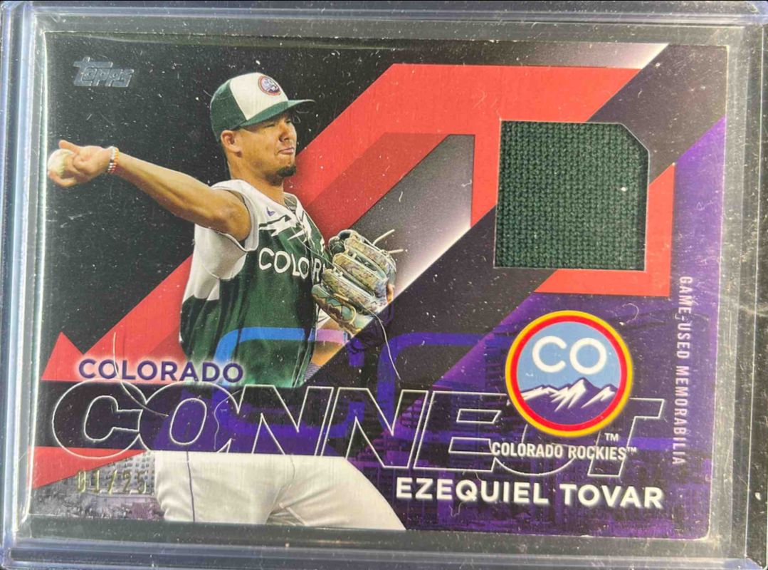 Ezequiel Tovar 2025 Topps #CC2-ET City Connect Swatch Relics (Series 2) - Orange /25 RAW