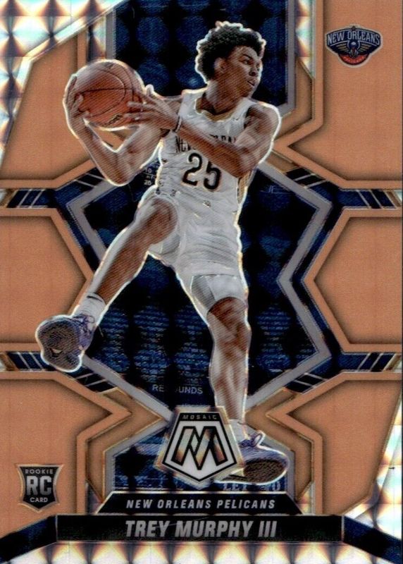 Trey Murphy III 2021 Mosaic #219 Orange Fluorescent /25 Rookie RAW