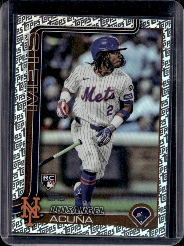 Luisangel Acuna 2025 Topps #524 Topps Foil Pattern Rookie RAW
