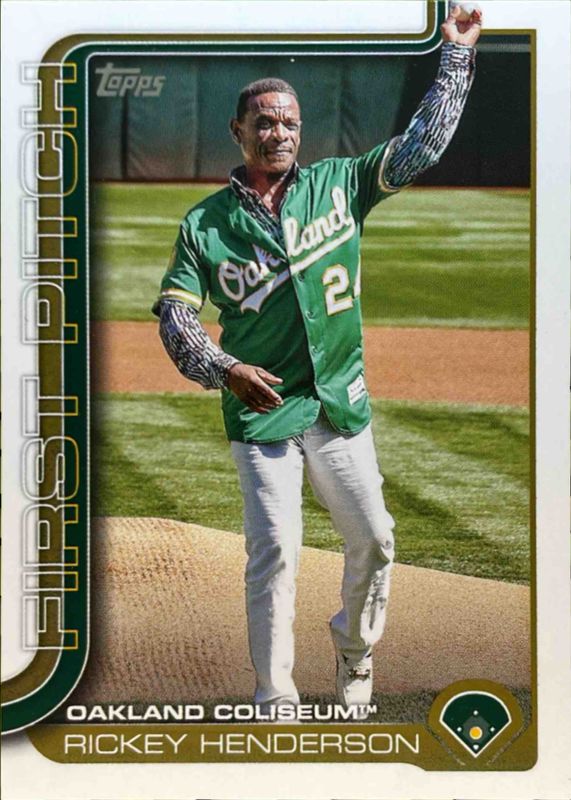 Rickey Henderson 2025 Topps #FP2-3 2024 First Pitch RAW