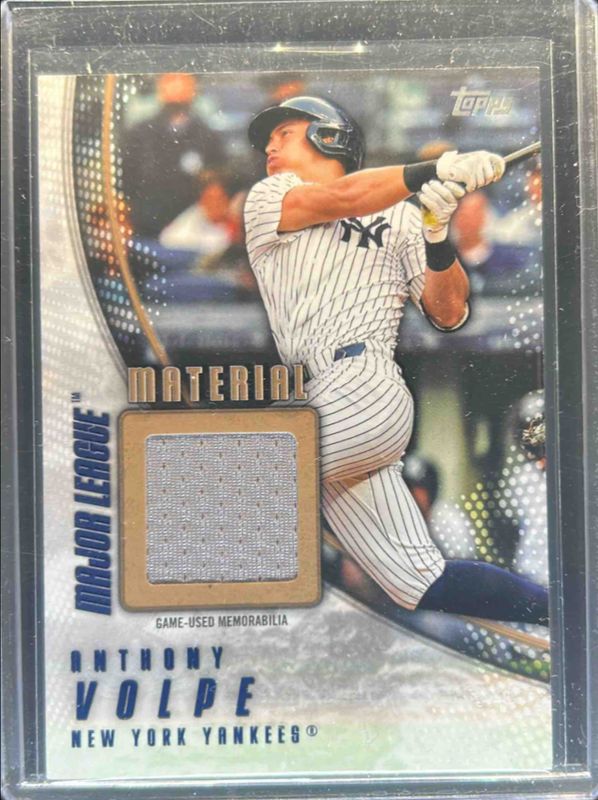 Anthony Volpe 2025 Topps #MLM-AVO Major League Material Relics - Gold /50 RAW