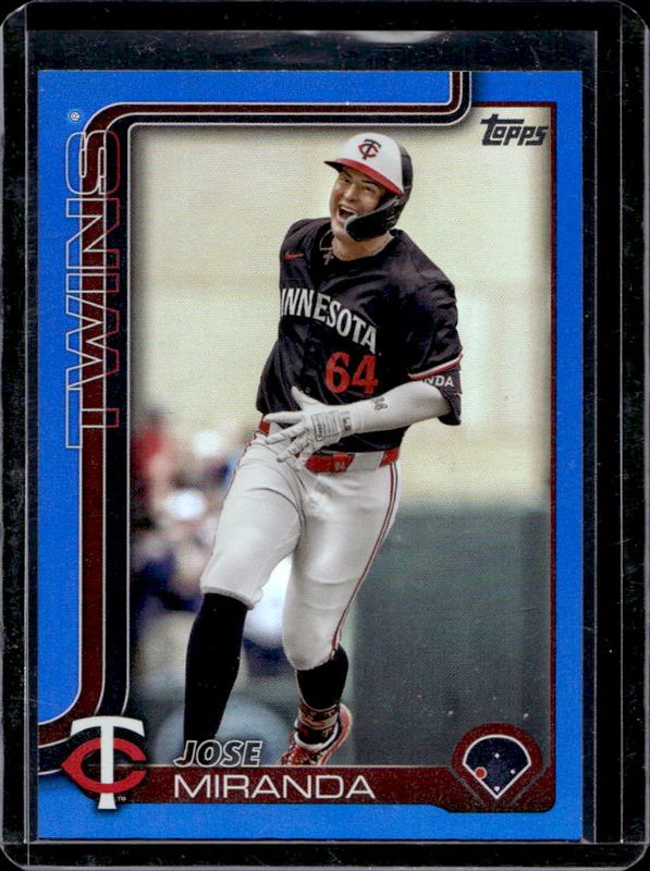 Jose Miranda 2025 Topps #310 Blue Holo Foil /150 RAW